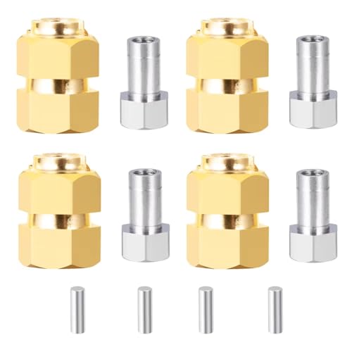 Douille hexagonale roue laiton 7 mm pour réparer et stabiliser le RC 1/18