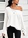 Fisoew Womens Off The Shoulder Tops Sweatshirts Lightweight Oversized Pullovers Long Sleeve Y2k Loose Fit Tunic Tops White