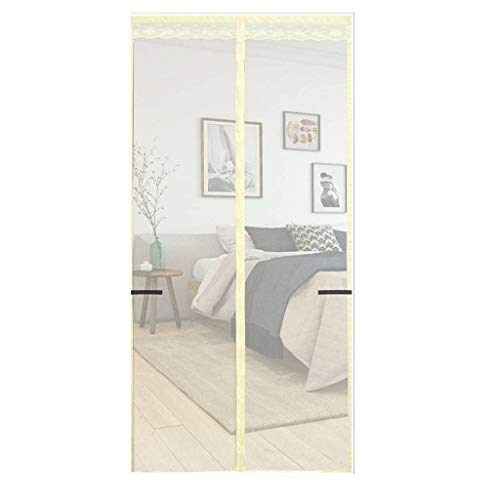 Mosquitera Puerta Magnetica,Puertas Mosquiteras Magnética Automático Cierra Automáticamente Para Puertas Correderas Balcones Terraza-120x210cm(47x83inch)-T
