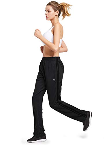 Baleaf BALEAFABD3160808419WA Women'S Track Pants Athletic Jogging Sweatpants Zipper Pockets Warm-Up Sports Running Pants Black/Black Size L thumb #5