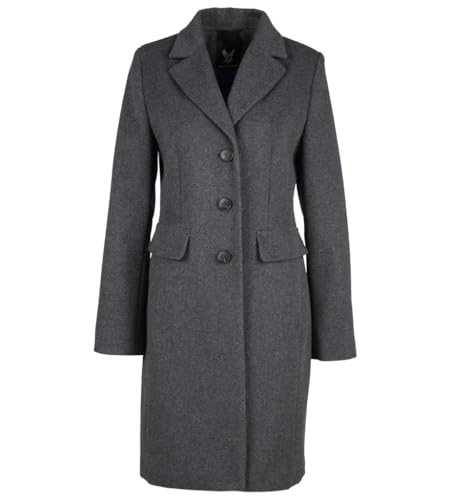 Fuchs Schmitt Wollmantel mit Kaschmir in Grau, Größe 46