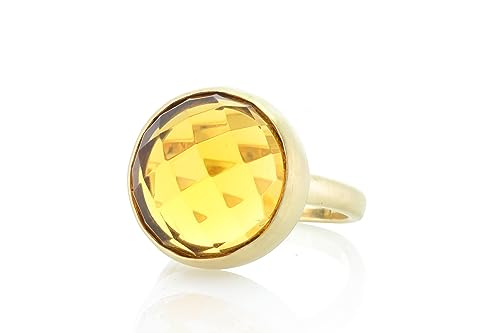 Bague de fiançailles parfaite en or et citrine pour un grand oui