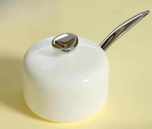 Aoasious マーブルコーティング ミルクパン 18cm 片手鍋 ノンスティック 焦げ付きにくい お手入れ簡単 軽量 有害物質フリー ソースパン オール熱源対応 家庭用 一人暮らし ペブルズ (ペブルズ 18cm ミルクパン)