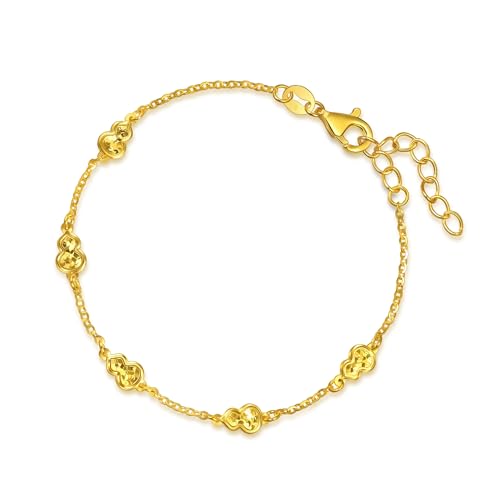 Image of CHOW SANG SANG 999 Gold Essence Hulu Gourd Bracelet for Women 18cm 96208B Price-by-Weight 2.99g Gold