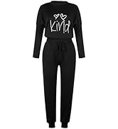 UQGHQO Outfits for Women 2 Piece Sets Elegant Women's Two Piece Outfit Long Sleeve And Long Pants...