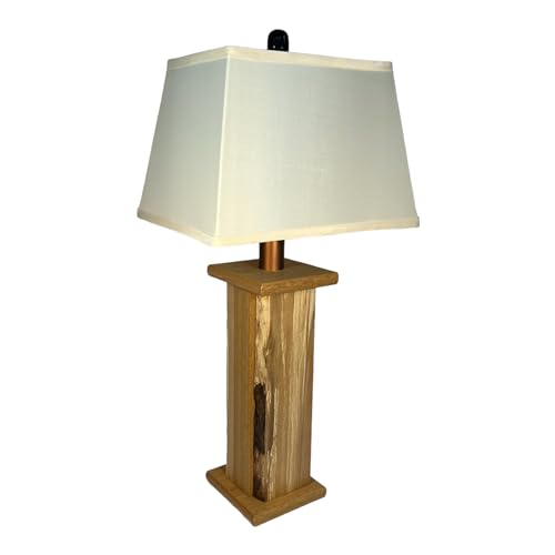 Green Mountain Live Edge Inc Rustic Farmhouse Battery-Operated Live Edge Wood Table Lamp 28 Inch Tall Indoor/Outdoor Wireless 3 Stage Dimmer thumb #1