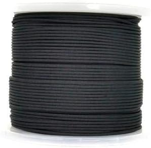 SGT KNOTS ReadyGear Type III 550 Nylon Paracord - Durable, All-Purpose Cord (1000ft Spool, Black)