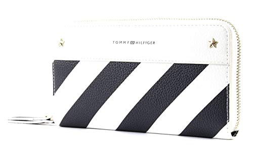 Preisvergleich Produktbild TOMMY HILFIGER Cool Hardware Zip Around Wallet Tommy Navy Stripe