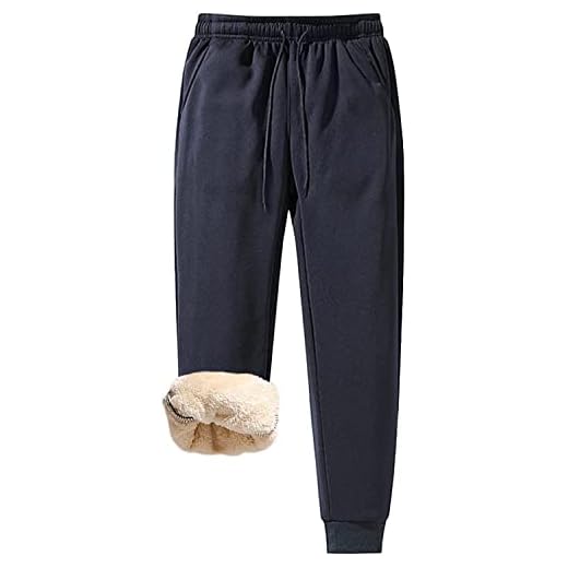 Vintervarma Joggingbyxor I Fleece För Män Sherpa-fodrade Träningsbyxor, Vintervarma Sportiga Joggingbyxor Med Inre Fleece Fritidsbyxor För Utomhusbruk Pull-On Byxor För Män Löparbyxor För Män