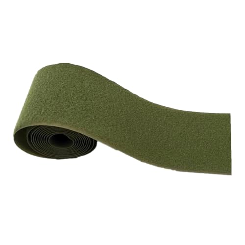 YunYunStrap Hook and Loop Fastener Tape 80mm Army Green, Loop Side Only, 3.15 inch Width 5 Yards Length