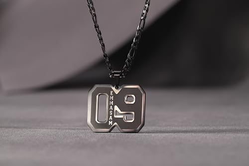 Personalized Number Necklaces with Name Customized Sports Necklaces - 18K Gold Plated Custom Number Pendant Engraved Name Chain for Basketball, Baseball Gifts for Men, Boys, Boyfriend3