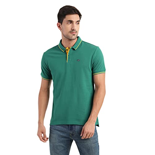 Image of Levi's Men's Regular Fit Solid Polo T-Shirt