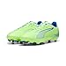 Puma, Men's, Ultra 5 Play Firm, Artificial Ground Soccer Cleat, Fizzy Apple-Puma White-Bluemazing, 12.5