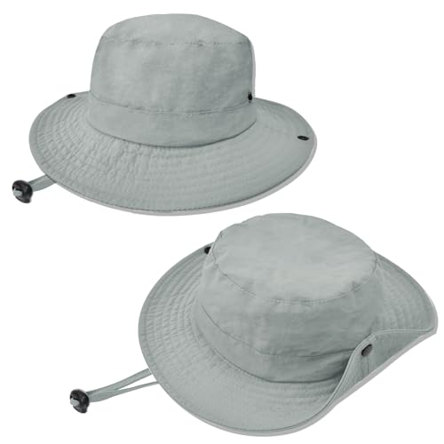 Image of Outdoor Kids Sun Hat UPF 50+ Quick Dry Foldable Bucket Hat Lightweight Adjustable Fishing Safari Hat for Girls and Boys