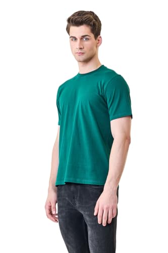 Image of SNITCH Men T-Shirt | Minimalist Regular Fit & Short Sleeve Styling | 100% Breathable Cotton Casual Wear T-Shirt & Durable Knit Plain Weave Everyday Summer Essential