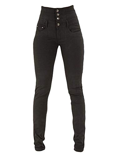 Andongnywell Womens High Waist Jeans Button Push Up Butt Lifting Skinny Colombian Jeans Jeggings Trousers