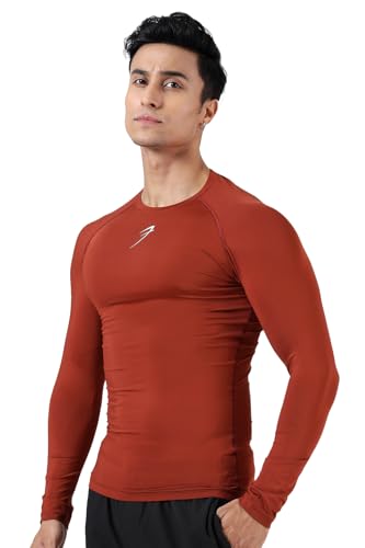Image of FUAARK Men's Full Sleeve Compression T-Shirt - Athletic Base Layer for Fitness, Cycling, Training, Workout, Tactical Sports Wear