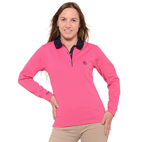 Polo térmico fucsia de manga larga para mujer con aislamiento activo y transpiración óptima