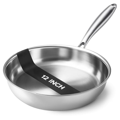 Kirecoo 12-Inch Tri-Ply Pan