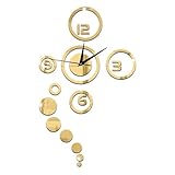 Horloge murale adhésive – cette horloge murale simple est robuste et facile à utiliser ; sa fabrication lui assure une . horloge murale pour la maison