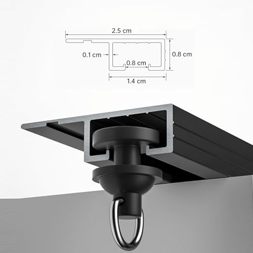 Tringle à rideau de douche adhésive plafond rail blanc salon 2m - 5