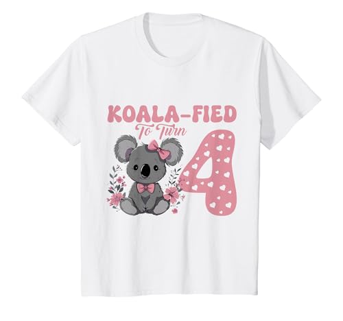 Niños Koalafied para 4º cumpleaños para cumplir 4 años niños niña koala Camiseta