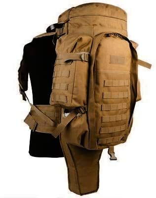 Military Tactical Backpack Bag with Rifle Holder Hiking Trekking Camping Daily EDC