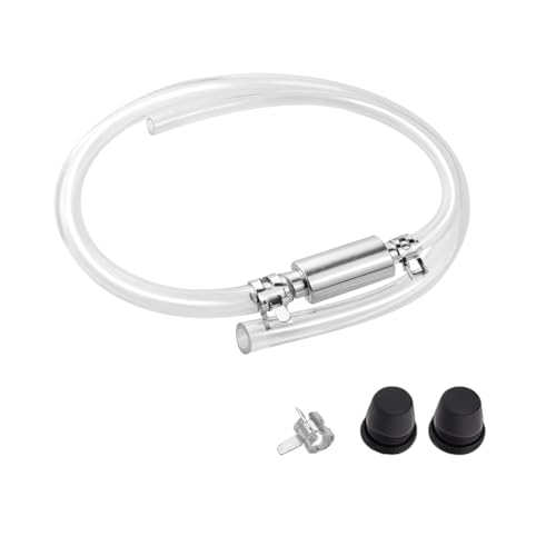 TNAIYH Brake Bleeder Hose, One Way Check Valve Tube Bleeding Tool Kit, Motorbike Brake Fluid Bleeder Hoses Replacement Accessories with 3 Clamps, Universal for Car Motorcyle Clutch