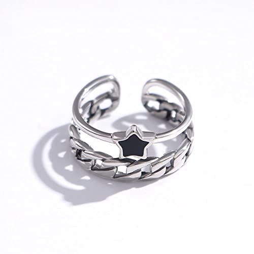Bague argent 925 double couche étoile : le cadeau d'anniversaire idéal