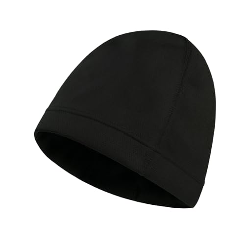 LOOGU Camo Beanie Hat for Hunting, Winter Skull Cap, Men’s Cuffed Beanie with Fleece One Size Beanie-black (Large)