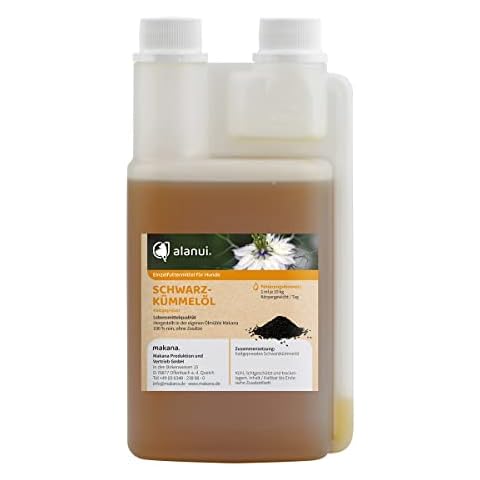 alanui Schwarzkümmelöl in der praktischen Dosierflasche (für Tiere), 1er Pack (1 x 500 ml) Cover