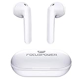 FOCUSPOWER F15 True Wireless Earbuds Bluetooth 5.0 Headphones,30Hrs Playtime with Charging Case, USB C, IPX5 Waterproof, TWS Stereo Earphones with Built-in Microphone for Sports and Work