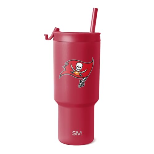 Image of Simple Modern Officially Licensed NFL 30oz Tumbler with Flip Lid and Straws | Football Insulated Stainless Steel Cup | Gifts for Men Women | Trek Collection