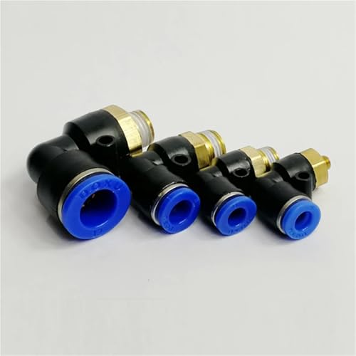 Raccord rapide pneumatique sans outil filetage 1/8 coude push in pour tube 4mm