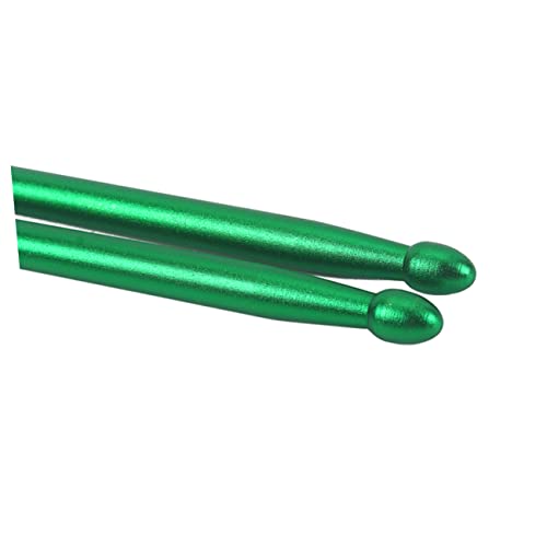Baquetas de aluminio para práctica de batería verde miniatura 5