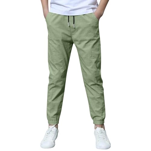 Kids Boys Hiking Pants Lightweight Athletic Joggers Workout with Pockets Drawstring Toddler Quick Dry Track Sweatpants