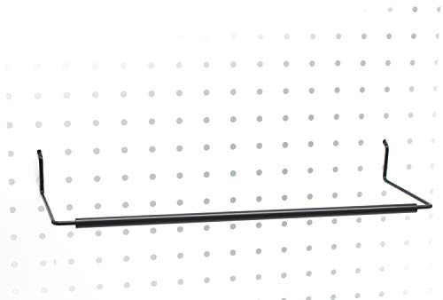 Paper Towel Holder for Pegboard, Extendable, Fit Any Standard Pegboard, Peg Board Organization Accessory Hook for Workshop, Garage, Kitchen, Laundry Room, Bathroom 2 Packs, Black (2 PCS)