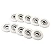 Replacement Shower Door Roller 10 Pack with 19mm, 23mm, 25mm Nylon Wheel Diameter for Glass Shower Doors, Adjustable Door Pulley, White(25mm)
