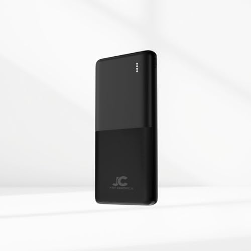 Image of JUST CORSECA 10000mAh Power Bank | 12W Fast Charging | Dual USB-A & Type-C Input /Output | LED Battery Indicator | Portable Battery Backup for Smartphone, Tablet & Earbuds (Black)