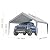 Happybuy Carport Replacement Canopy Cover 13x20 ft, Heavy-Duty Waterproof & UV Protected Tent Tarp, Easy Installation with Ball Bungees, Grey (Top Cover Only, Frame Not Included)