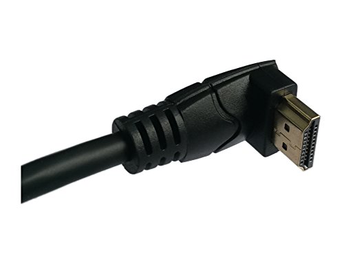 5 1 cm HDMI Angle inférieur 90 Degré de câble vertical droit - supporte 4K@60Hz, haute vitesse, HDMI 2.0 Prêt - UHD, Ethernet & Retour audio - Vidéo 4K 2160p, HD 1080p, 3D .(Hommes)