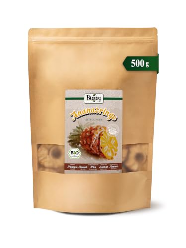 Biojoy Aros de piña BIO deshidratados, sin sulfitos, 500 g