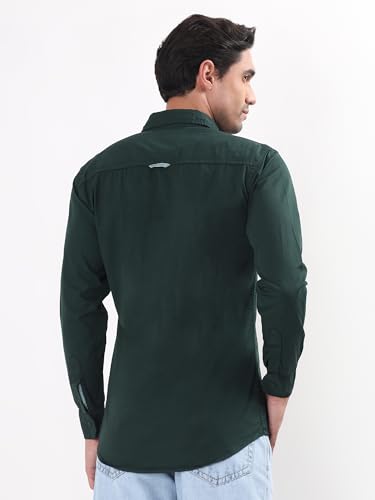Image of Premium Men Plain Shirt Full Sleeve | Button Down Collar RFD Lightweight Fabric | Regular Fit Casual Wear Shirt with Double Pocket Design