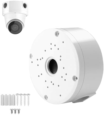 1 Pack Dome Camera Junction Box,Universal Dome Security Camera Mount Box, Bracket Hide Cable,Indoor Dome Camera Cover, Base Junction Box for Dome Cameras