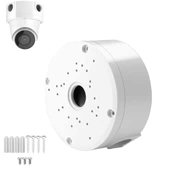 1 Pack Dome Camera Junction Box,Universal Dome Security Camera Mount Box, Bracket Hide Cable,Indoor Dome Camera Cover, Base Junction Box for Dome Cameras