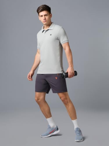 Image of TECHNOSPORT Men's Regular Fit Half Sleeve Polo T-Shirt with Collar, ELASTO Plus Quick Dry Moisture Wicking Polo Tee for Gym Sports Golf and Casual Wear