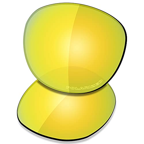 Image of SAUCER Premium Replacement Lenses for Oakley Latch OO9265 | Latch Low Bridge Fit OO9349 Sunglasses High Defense - 24K Gold Polarized