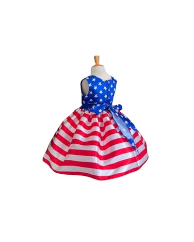 4th of July Patriotic 4th Of July Independence Day Red White Blue Pageant Stars & Stripes Holiday Knee Length Dress2