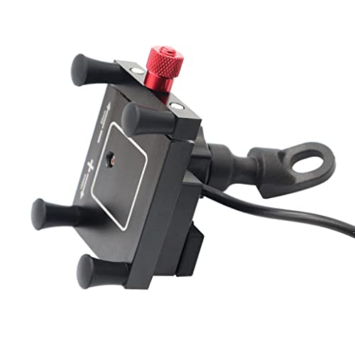 Guiador de Motocicleta Giratório 360° Suporte para Telefone E Carregador USB