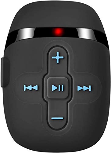 8GB de Acuatico Natación Reproductor de mp3 con Auriculares de Cable Corto (3 Tipo swimbuds),MP3 Running Auriculares Sumergibles, Shuffle característica（Black)